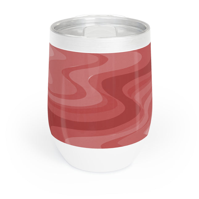 Power Red Wavey 12 oz Chill Wine Tumbler