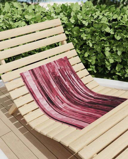 Striped Ruby Beach Towel, 18" x 27"