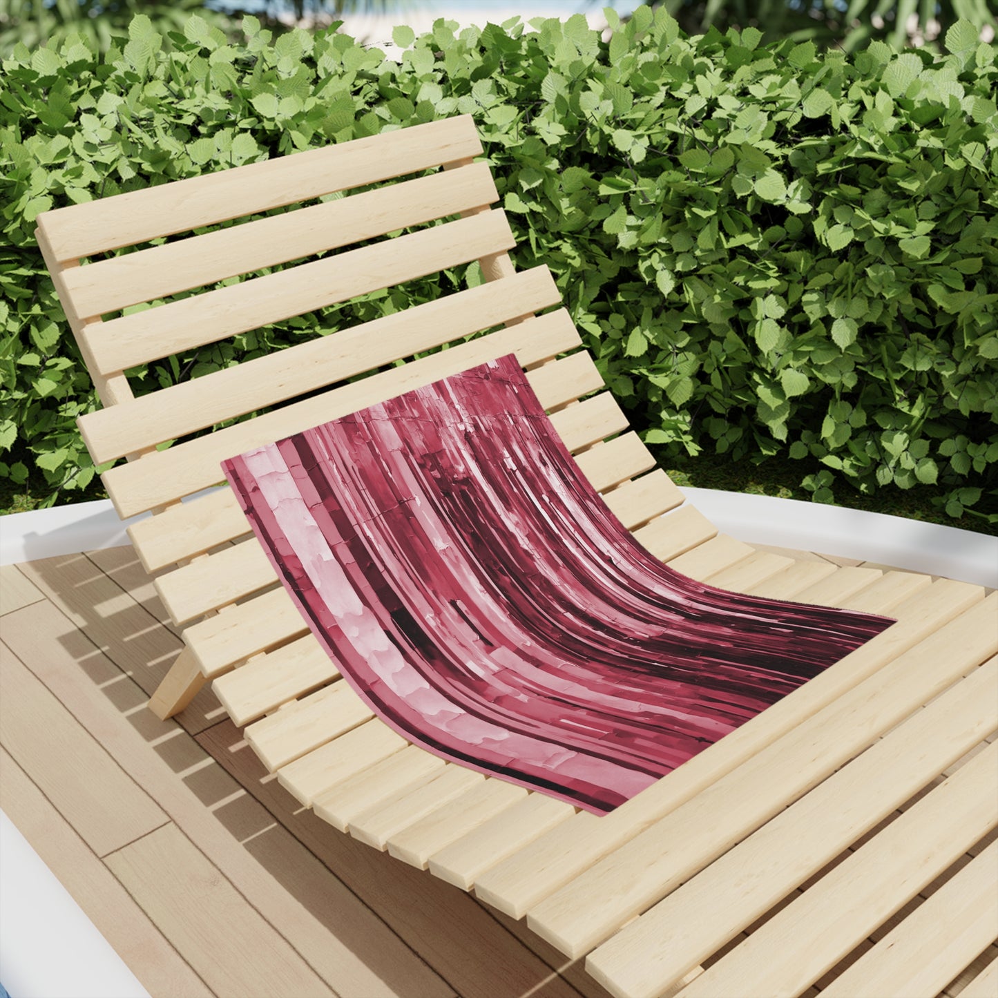 Striped Ruby Beach Towel, 18" x 27"