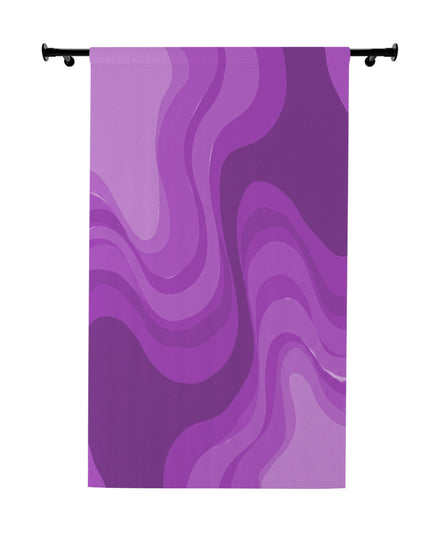 Wavey Purple Wavey Window Curtain, 50" x  84", blackout