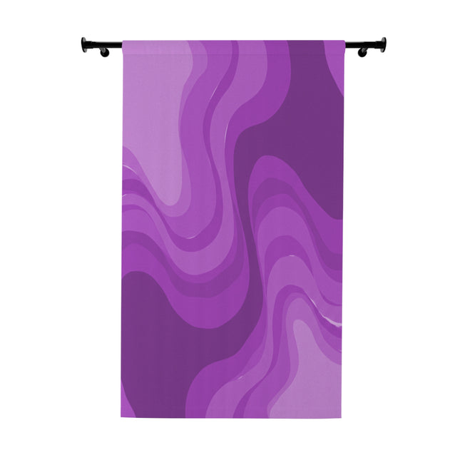 Wavey Purple Wavey Window Curtain, 50" x  84", blackout