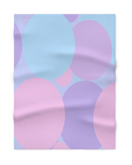 Pastel Purple and Mauve Patches Soft Fleece Baby Blanket, 30" x 40"
