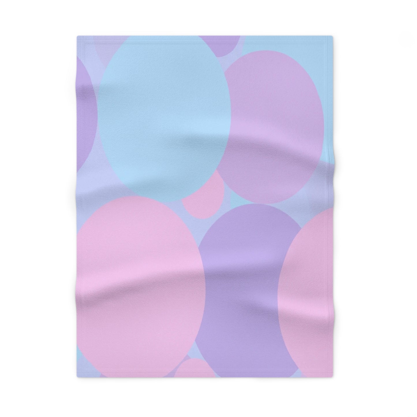Pastel Purple and Mauve Patches Soft Fleece Baby Blanket, 30" x 40"