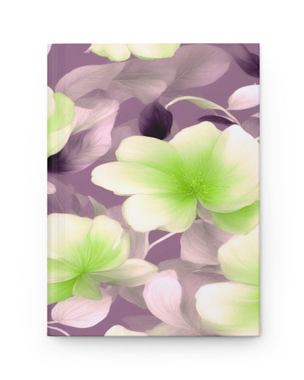 Lime Lavender Floral Bunch Hardcover Journal Matte with 150 lined pages, 5.75" x 8"