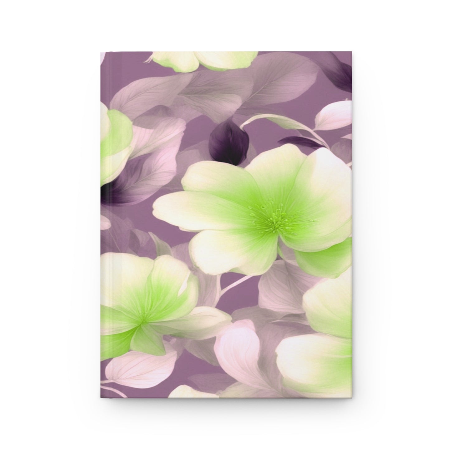 Lime Lavender Floral Bunch Hardcover Journal Matte with 150 lined pages, 5.75" x 8"