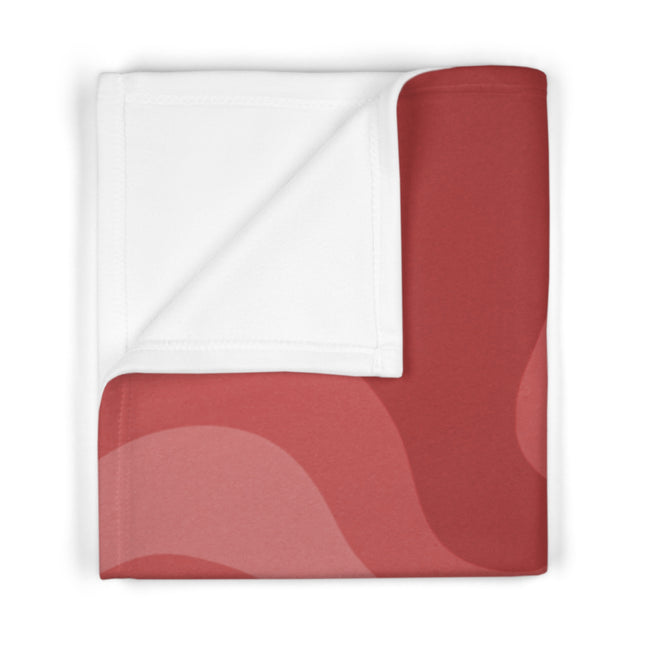 Power Red Wavey Soft Fleece Baby Blanket, 30" x 40"