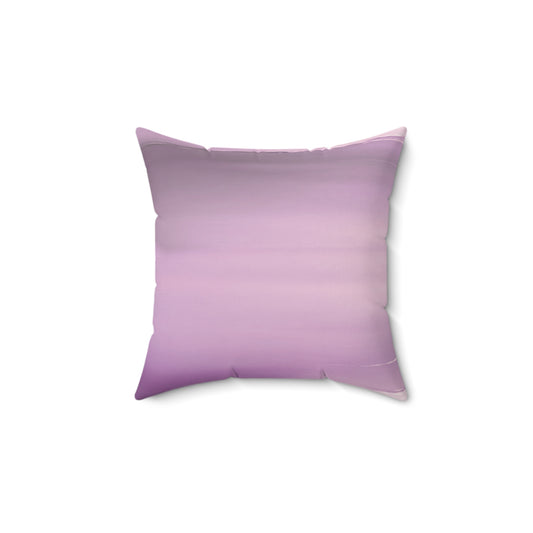 Dark Pink Sea Amethyst Fog 14" x 14" Faux Suede Square Pillow