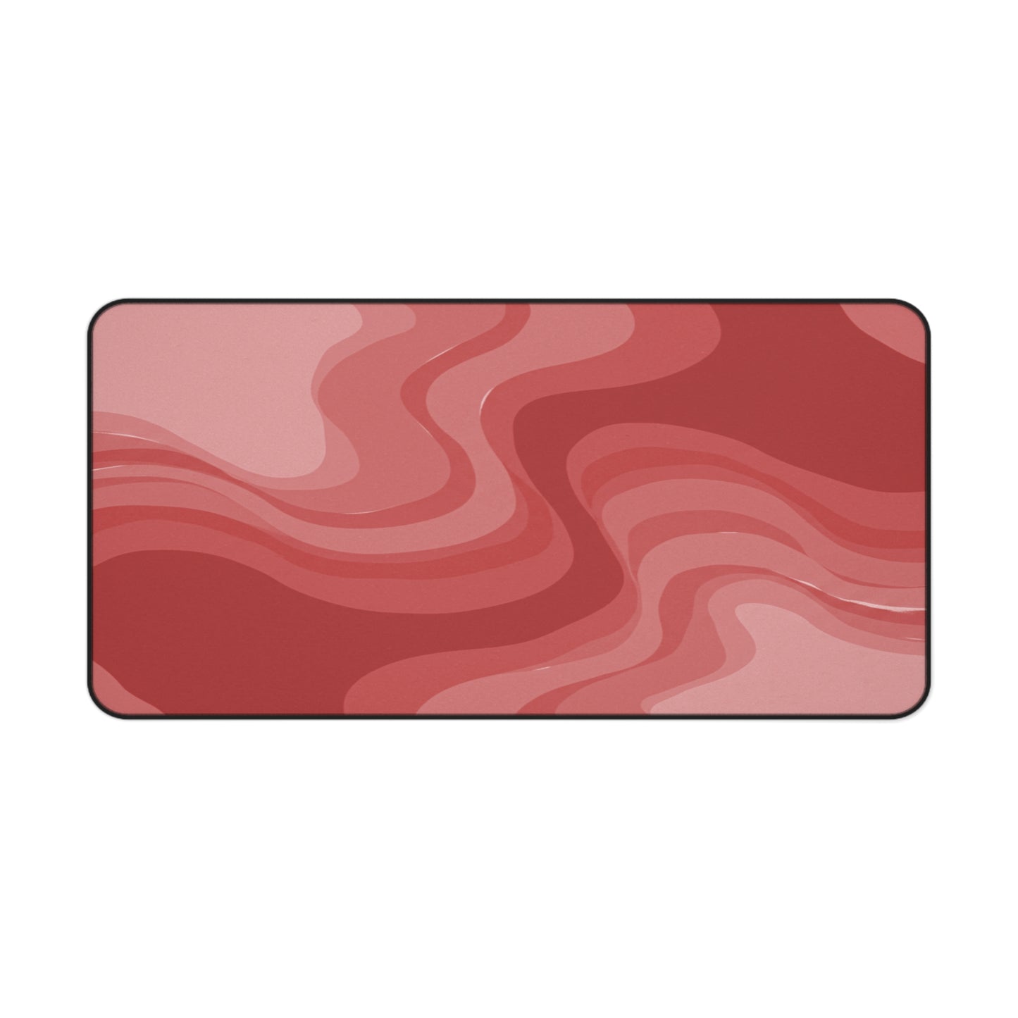 Power Red Wavey 16" x 32" Desk Mat