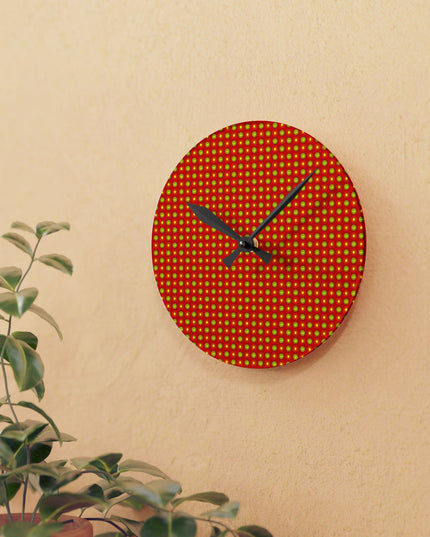 Late Evening Star-crossed Bodies Acrylic Round Wall Clock, 8" x 8"