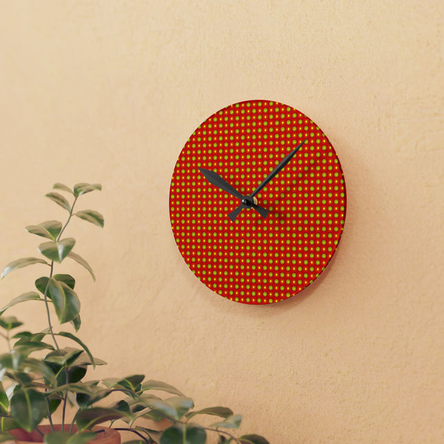 Late Evening Star-crossed Bodies Acrylic Round Wall Clock, 8" x 8"