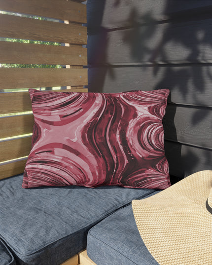 Uzi Spiral Ruby 20" x 14" Outdoor Pillow