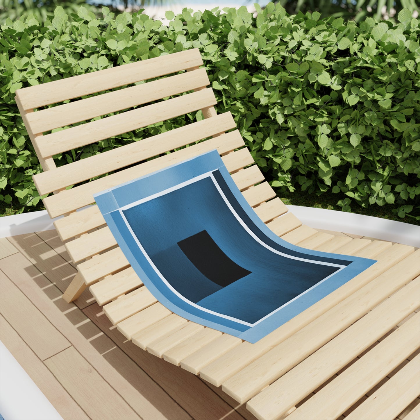 Blue Shadow Beach Towel, 18" x 27"