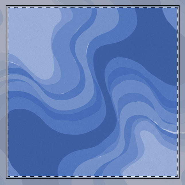 Deep Blue Wavey 22" x 22" Cotton Twill Napkin