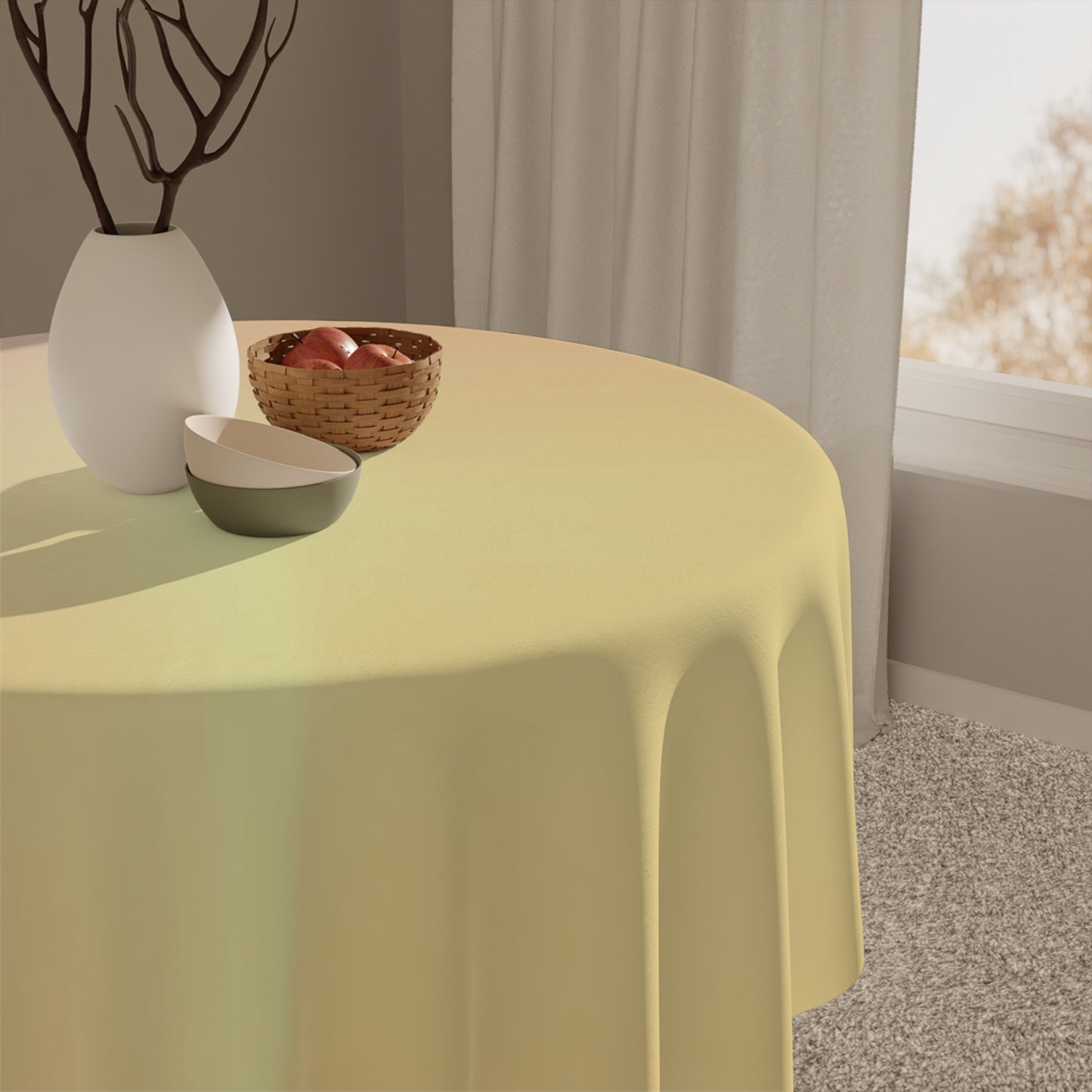 Hot Peach Fade Tablecloth, 55" x 55"