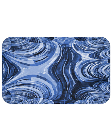Uzi Spiral Deep Blue 34" x 21" Bath Mat