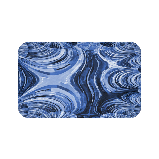 Uzi Spiral Deep Blue 34" x 21" Bath Mat