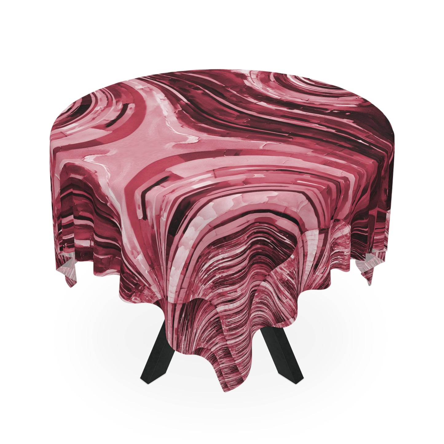 Uzi Spiral Ruby Tablecloth, 55" x 55"