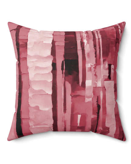 Striped Ruby Pastel 20" x 20" Faux Suede Square Pillow
