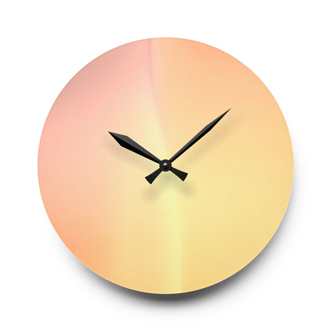 Hot Peach Fade Acrylic Wall Clock, Round or Square, 10.75" x 10.75"