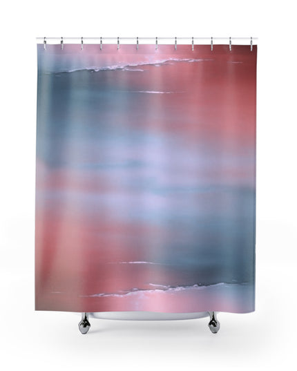 Gray Sea Pink Fog Shower Curtains, 71" x 74"