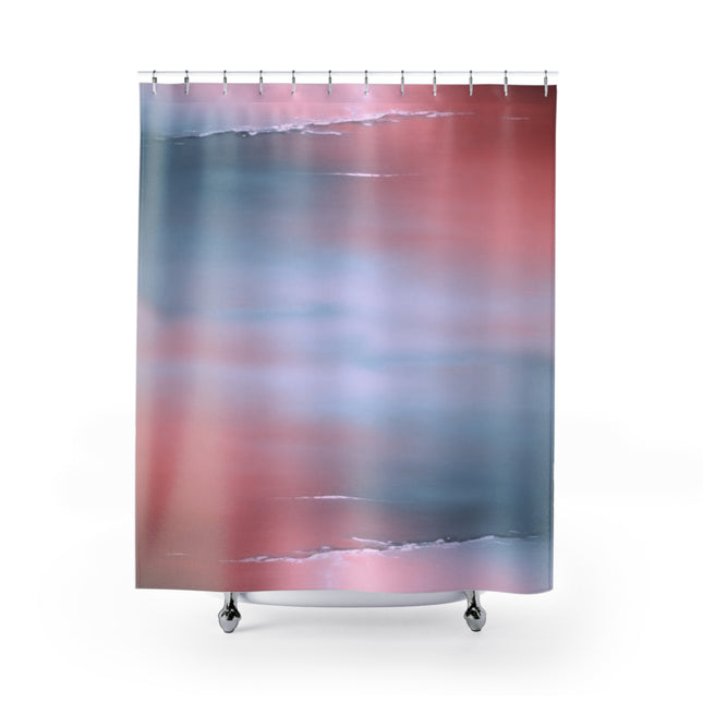 Gray Sea Pink Fog Shower Curtains, 71" x 74"