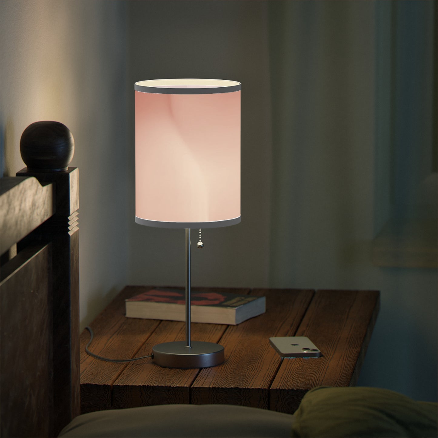 Rose Red Fade Table Lamp on a White or Silver Stand, US|CA plug