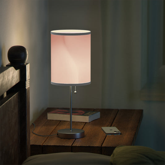 Rose Red Fade Table Lamp on a White or Silver Stand, US|CA plug