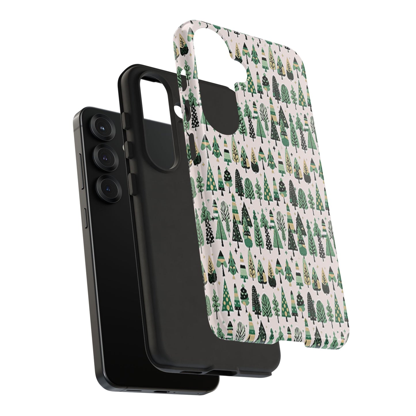 Mini Vintage Green Trees Samsung Galaxy S25 Tough Cases