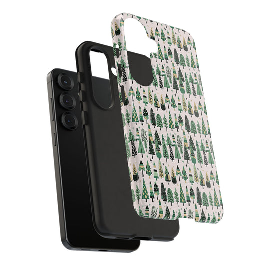 Mini Vintage Green Trees Samsung Galaxy S25 Tough Cases