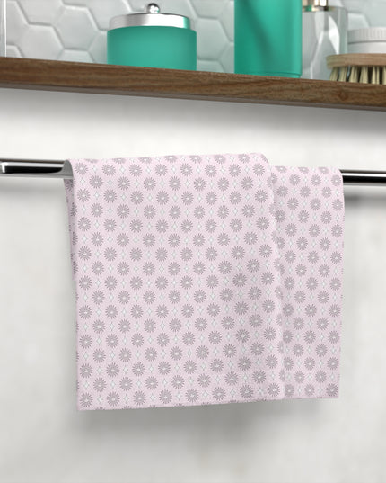 Pink Mornings Star-crossed Bodies Face Towel, 13" x 13"