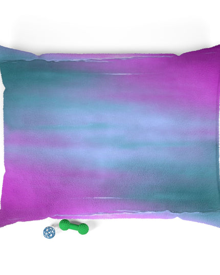 Dark Blue Green Sea Purple Fog 50" × 40" Pet Bed