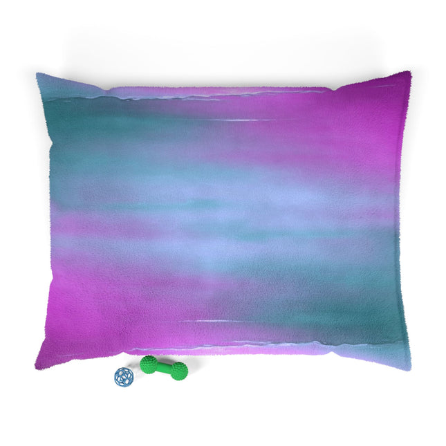 Dark Blue Green Sea Purple Fog 50" × 40" Pet Bed