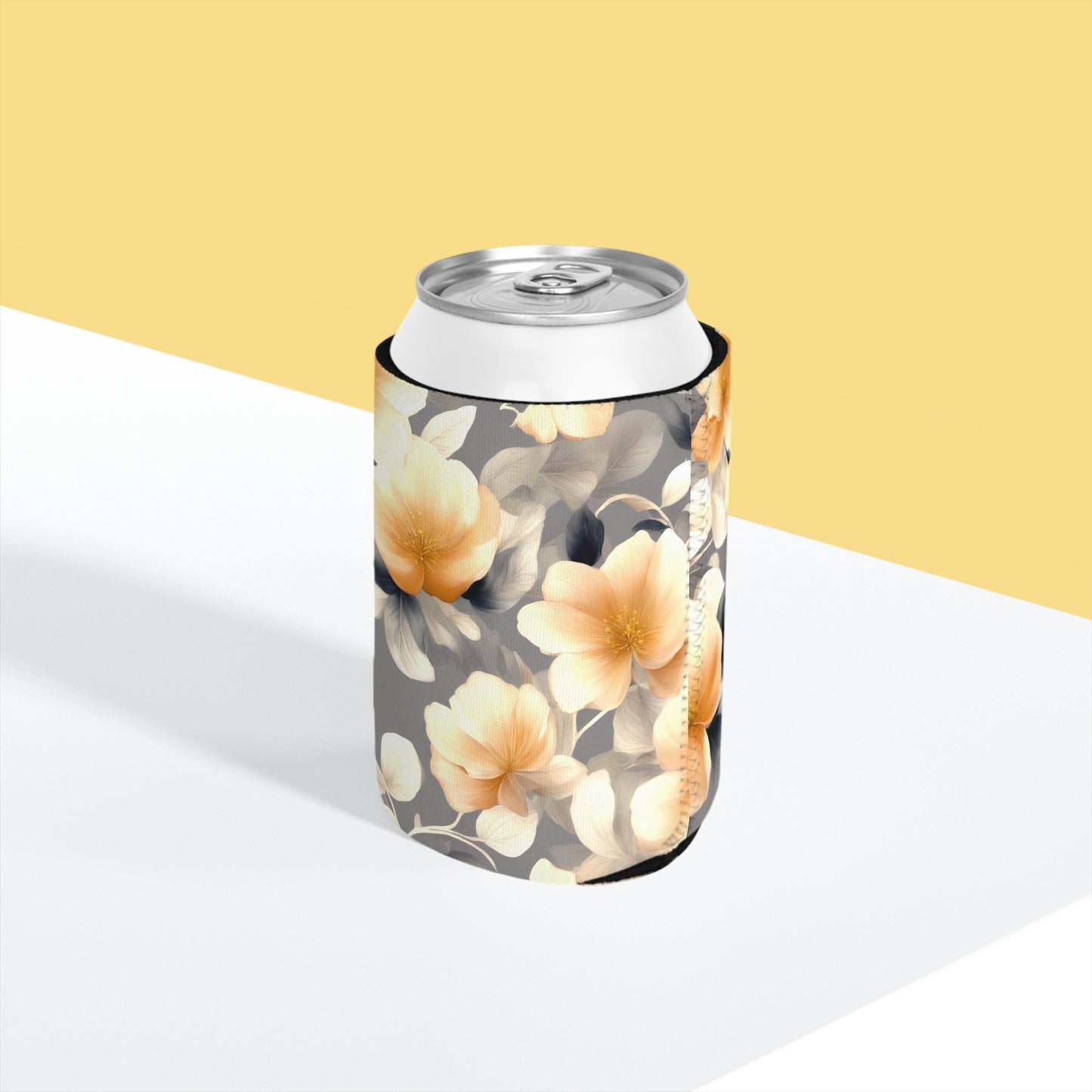 Soft Blossom Floral Bunch 12 oz Can Cooler Sleeve