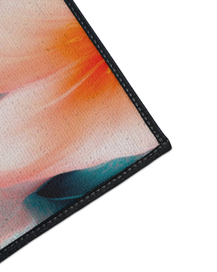 Orange Blossom Floral Bunch Heavy Duty Floor Mat, 36" x 60"