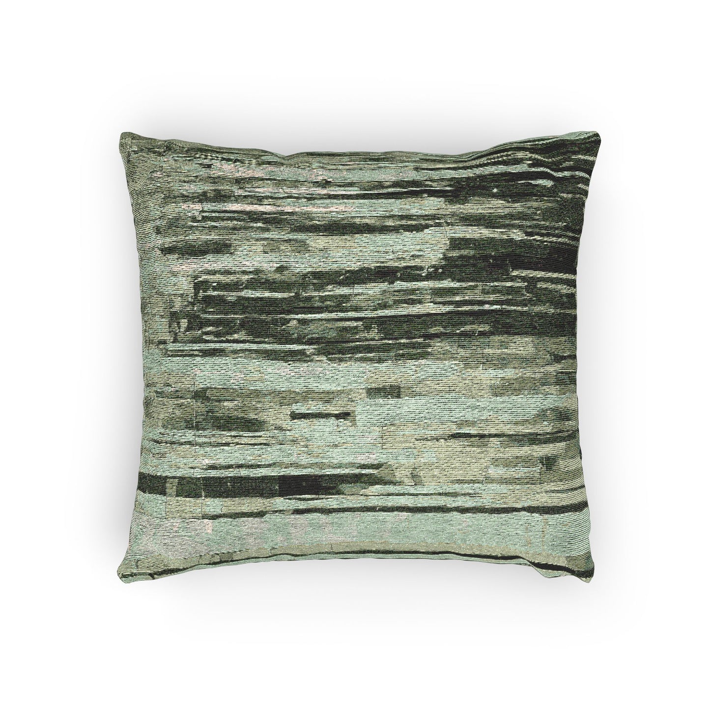Striped Mint Pastel Woven Pillow, 17" x 18"