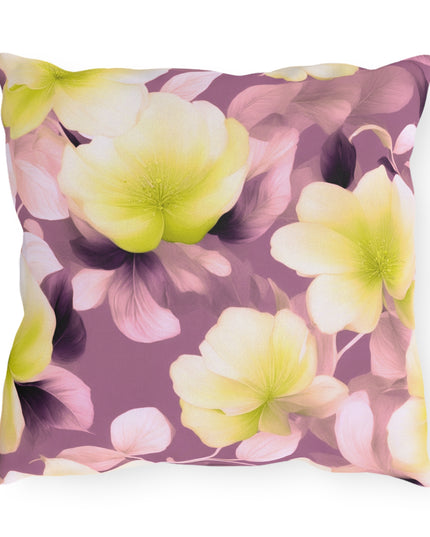 Lemon Blossom Floral Bunch Outdoor Pillow, 16" x 16"