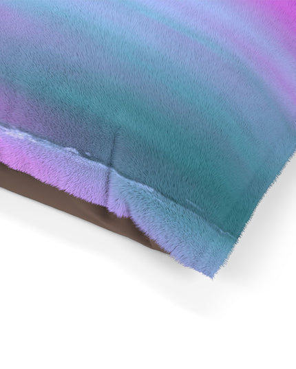Dark Blue Green Sea Purple Fog 28" × 18" Pet Bed