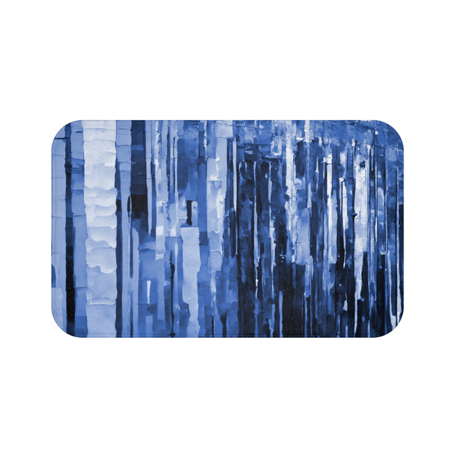 Striped Deep Blue 34" x 21" Bath Mat