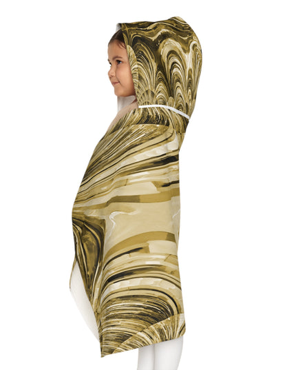 Uzi Spiral Light Brown Youth Hooded Towel, 24" x 48"
