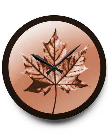 Soft Maple Leaf Acrylic Wall Clock, Round or Square, 10.75" x 10.75"