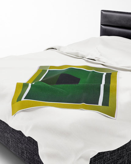 Alpha Shadow Velveteen Plush Blanket, 30" x 40"