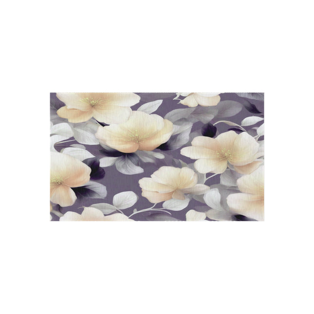 White Blush Floral Bunch Outdoor Rug, 36" x 60"
