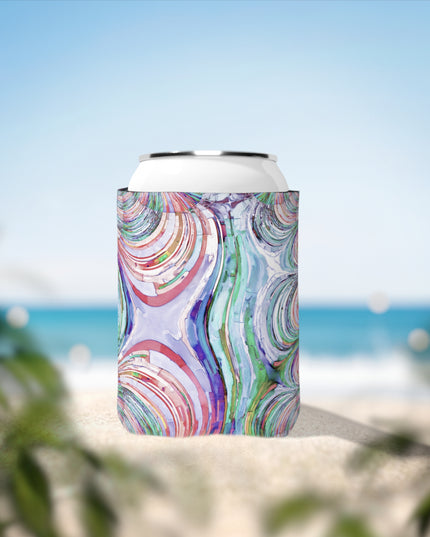 Uzi Spiral Pastels 12 oz Can Cooler Sleeve
