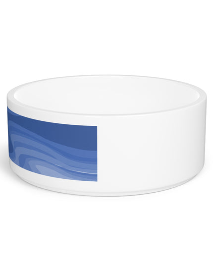 Deep Blue Wavey 16 oz Pet Bowl