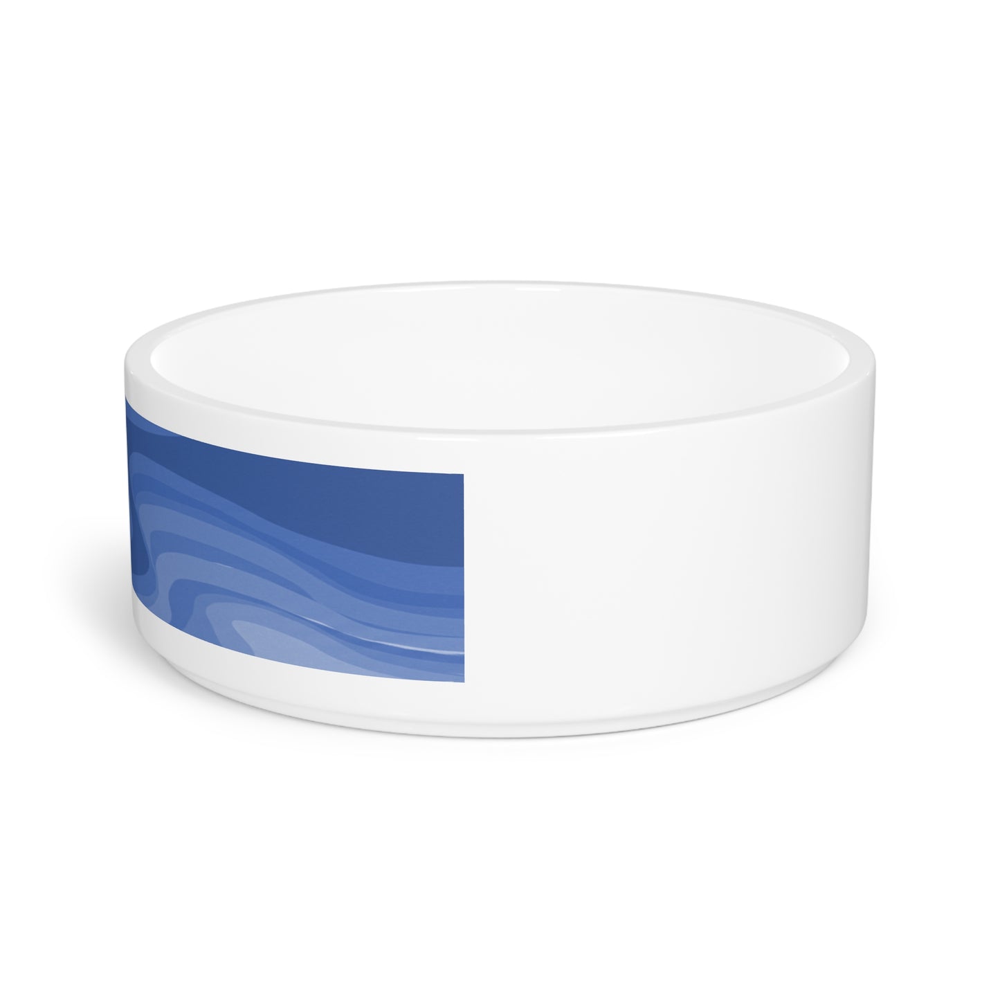 Deep Blue Wavey 16 oz Pet Bowl