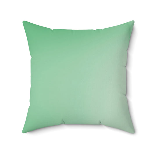 Mint Fade 20" x 20" Faux Suede Square Pillow
