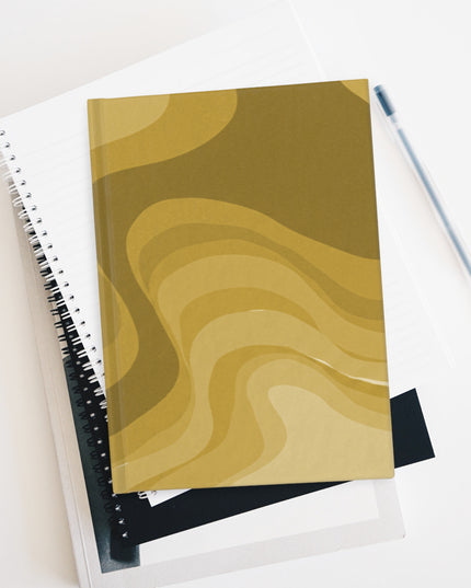 Brown Wavey 5" x 7" Journal - 128 Ruled Line pages
