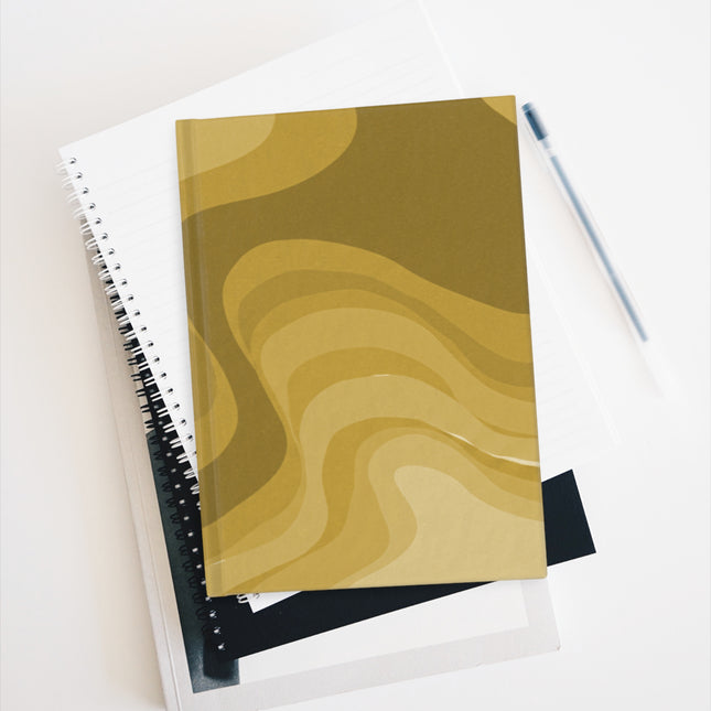 Brown Wavey 5" x 7" Journal - 128 Ruled Line pages