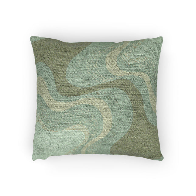 Greenie Meanie Wavey Woven Pillow, 17" x 18"