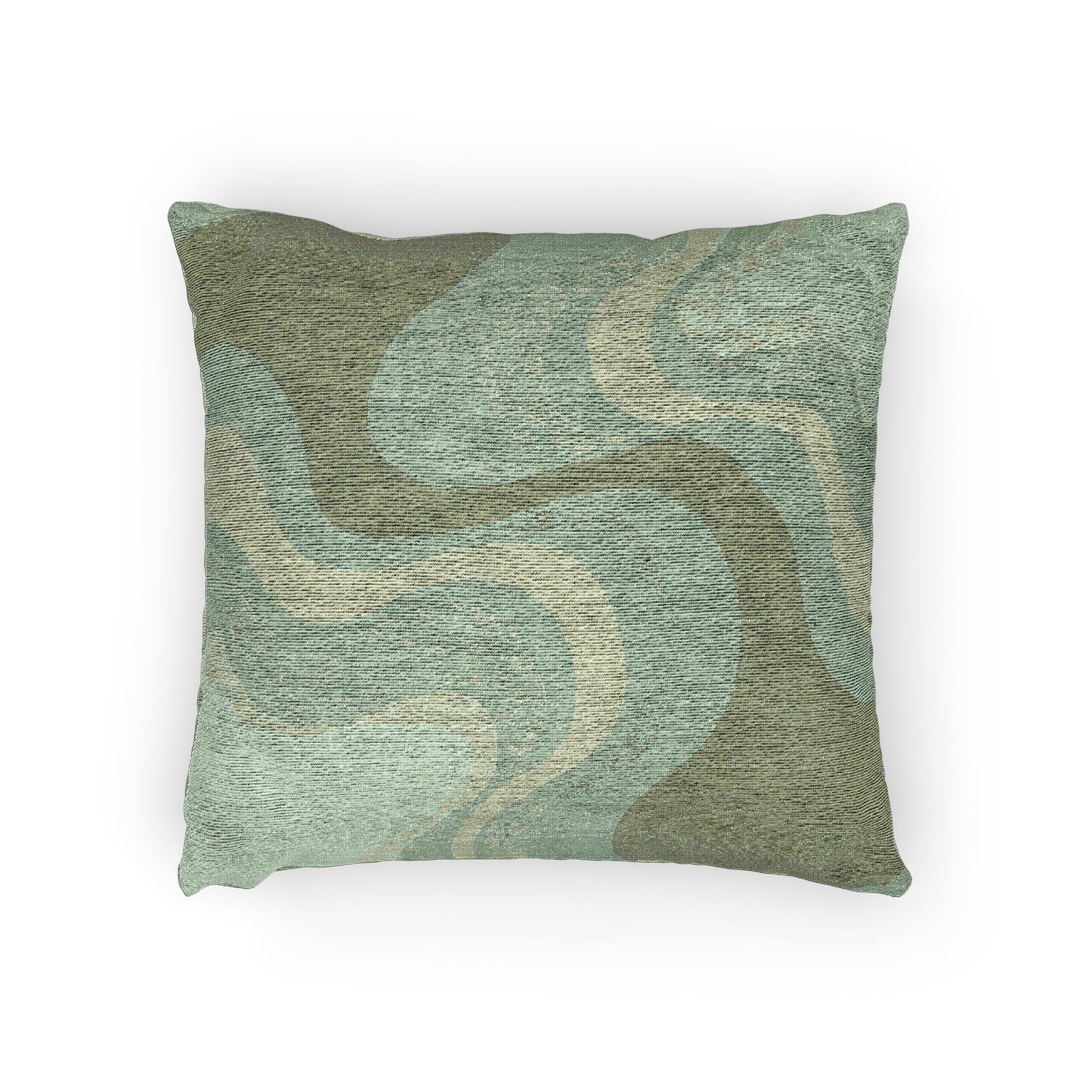 Greenie Meanie Wavey Woven Pillow, 17" x 18"